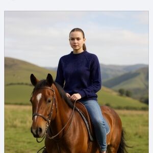 Elegant Navy Turtleneck Sweater